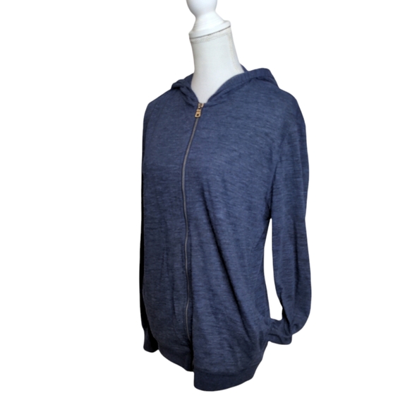 AX Armani Exchange blue zip up hoodie - Picture 3 of 4